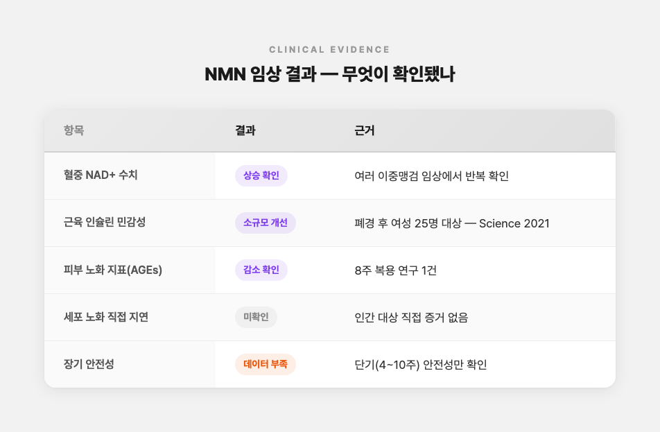 NMN 임상 결과
