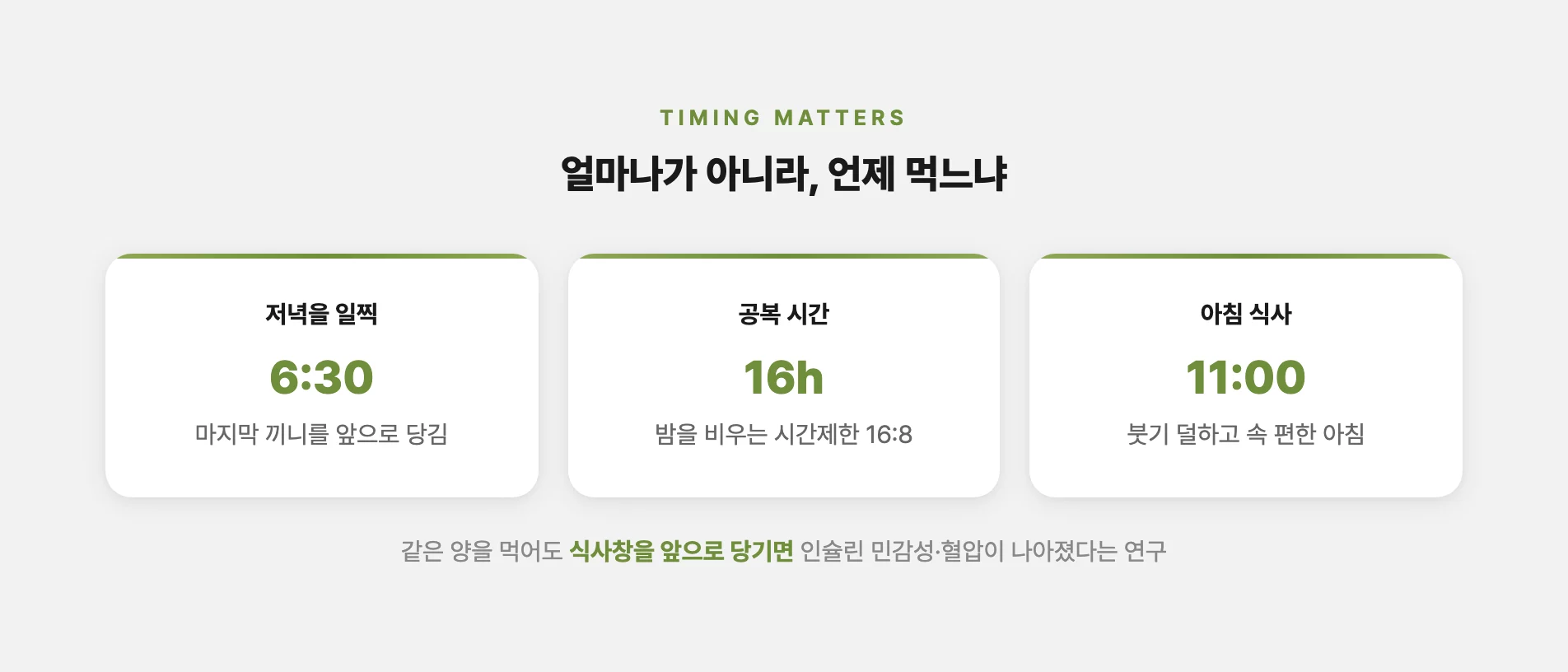 식사 시간을 앞으로 당긴 하루