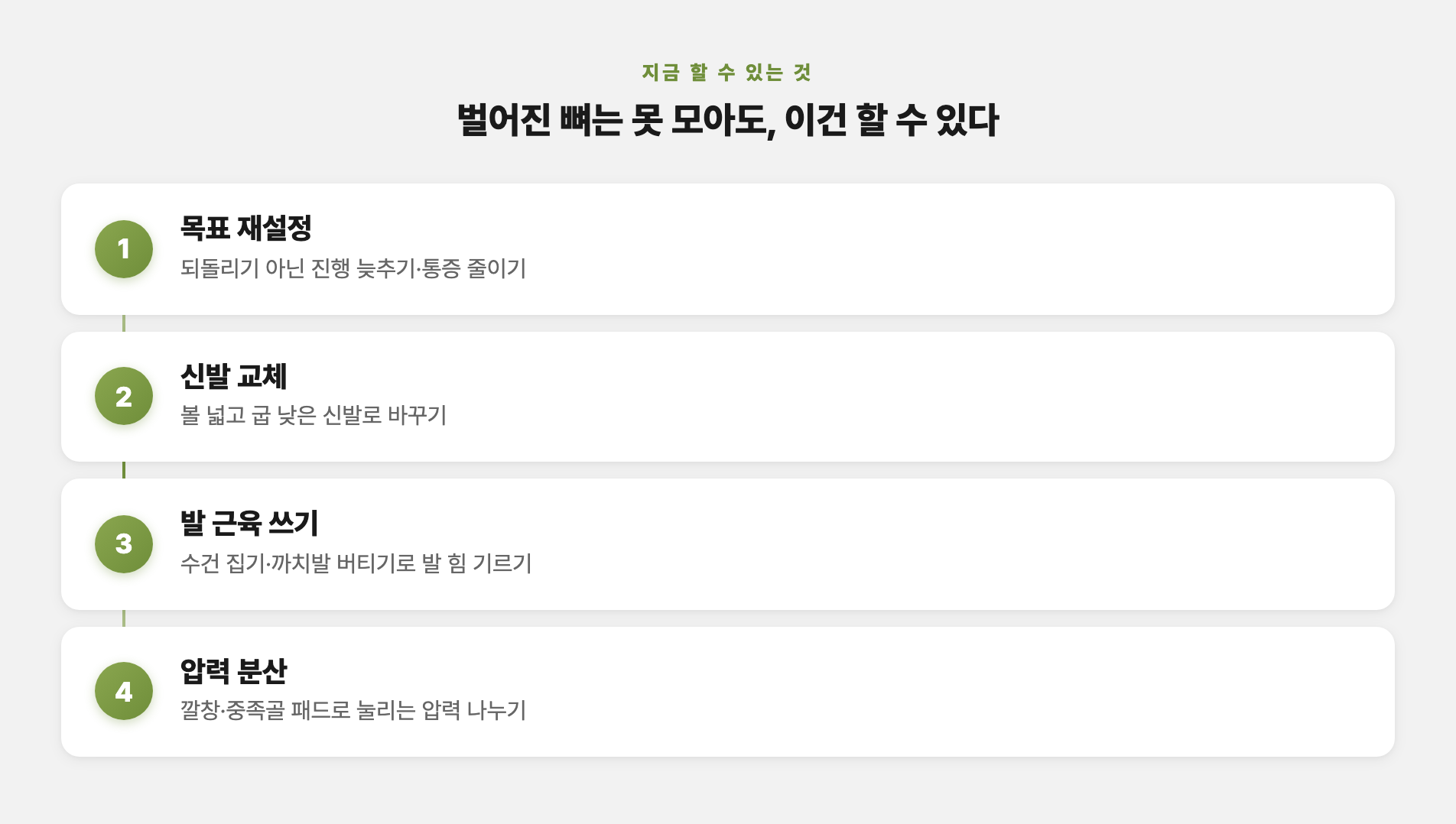 무지외반증 진행을 늦추는 관리 방법
