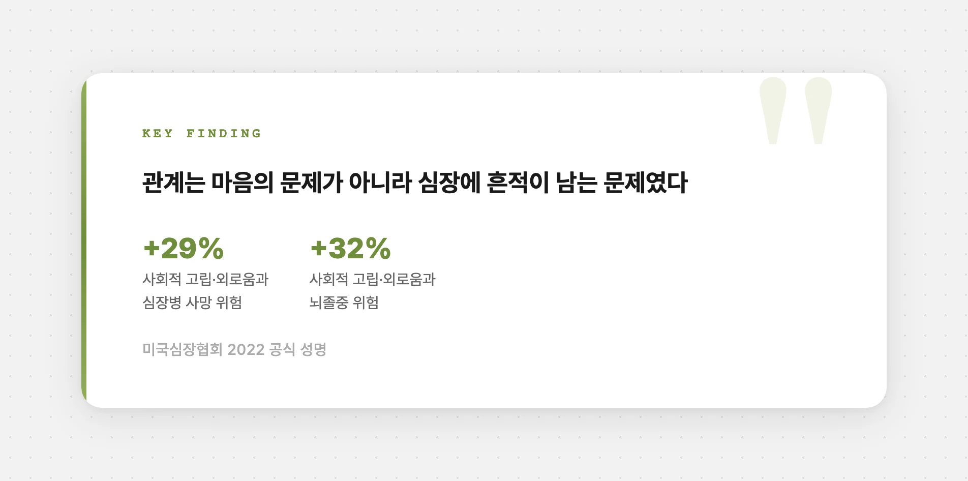 사회적 고립이 심장병·뇌졸중 위험을 높인다